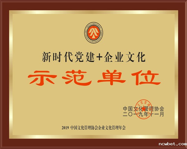 新时代党建 + 企业文化示范单位